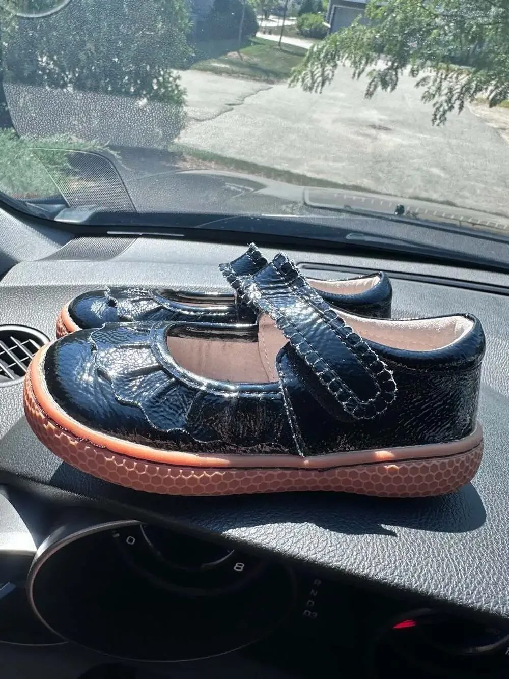 Livie & Luca Ruche Classic Mary Jane Shoes in Black